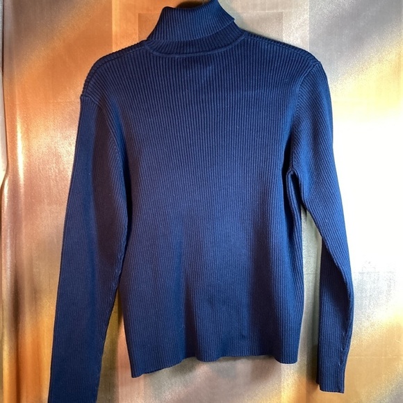 90’s Vintage Lauren Ralph Lauren turtleneck. XL. Box Z. Navy - Picture 3 of 4